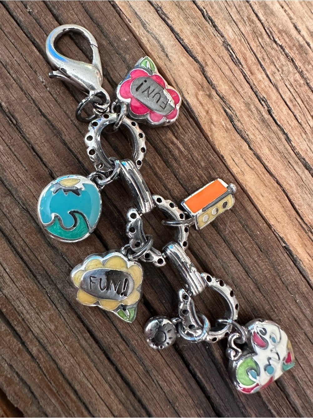 Brighton 💕 Vintage “Fun Play” Multi-Charm Keychain/Bag Fob - Retired